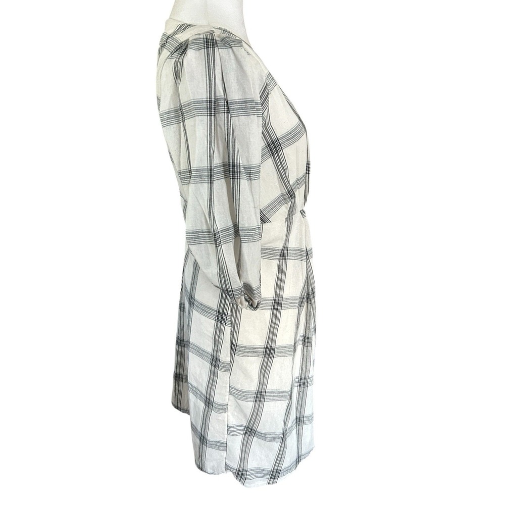 Free People White Miss Molly Plaid Dress‎ Sz 2 - Picture 6 of 9